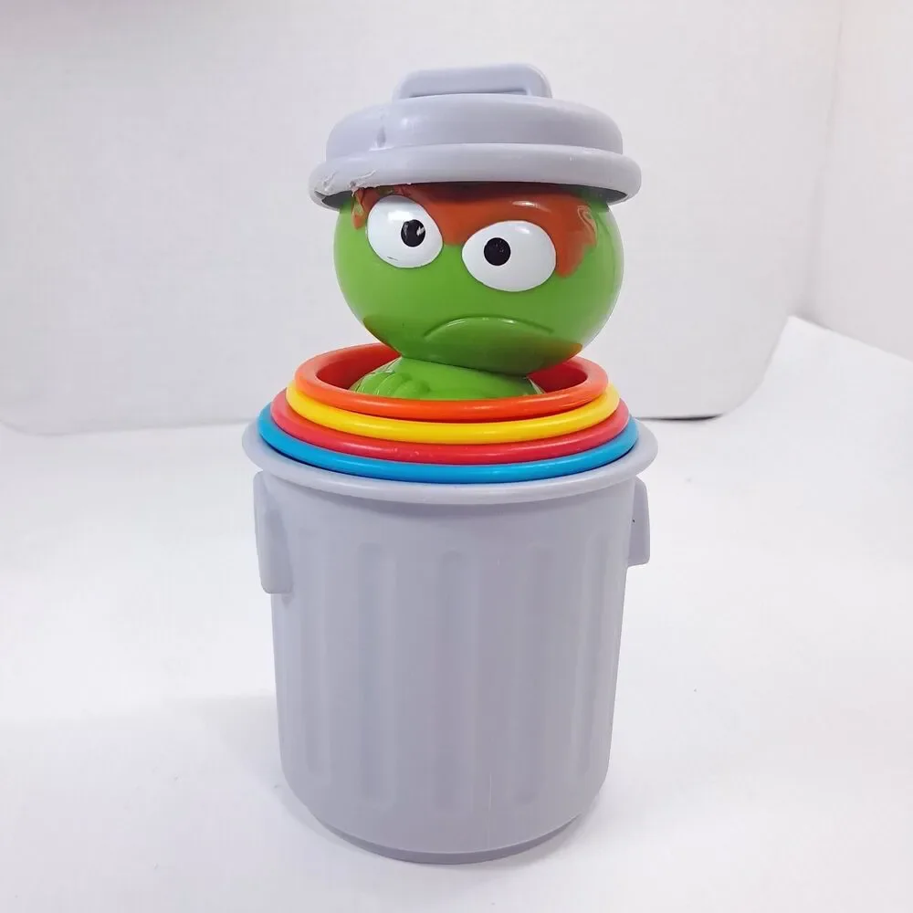 Bright Starts Sesame Street Oscar the Grouch's Stacking Cans nesting baby toy